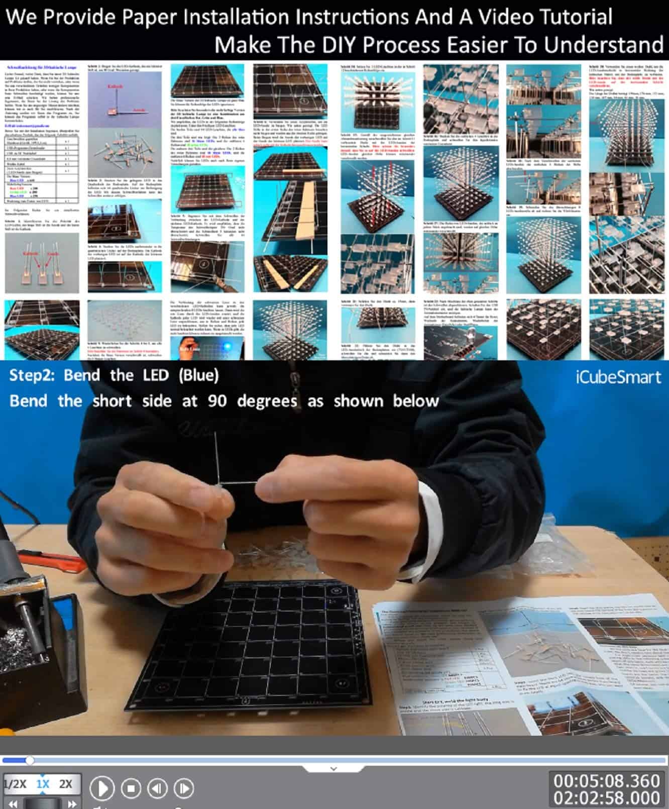 Kit de Luz de Cubo 3D LED iCubeSmart DIY con Software de - Imagen 10