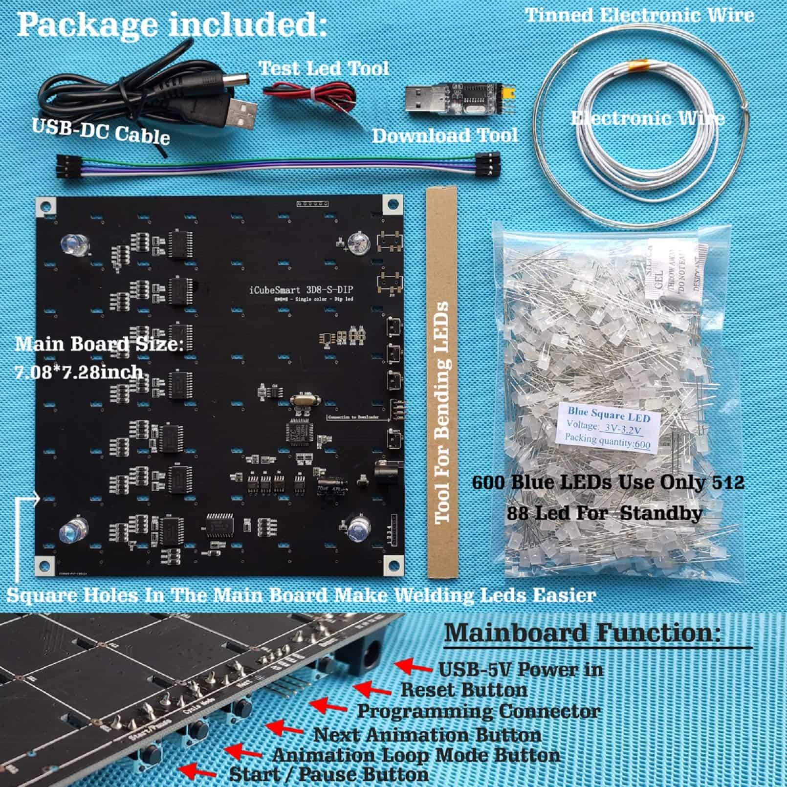 Kit de Luz de Cubo 3D LED iCubeSmart DIY con Software de - Imagen 6