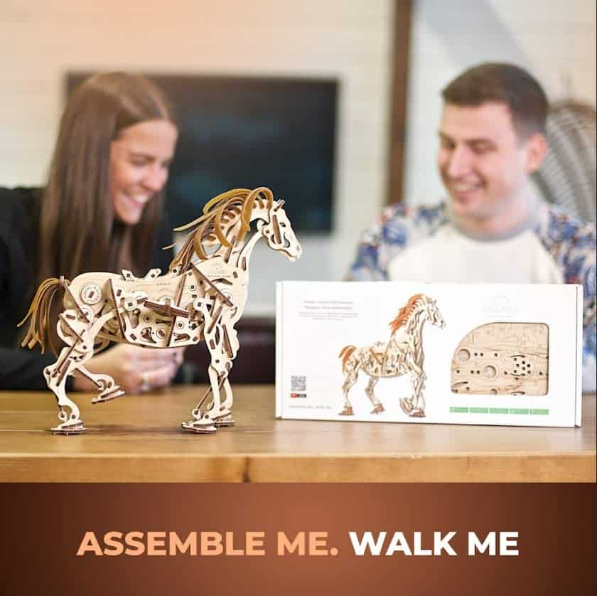 Rompecabezas de Caballo de Madera UGEARS 70054, Set de - Imagen 7