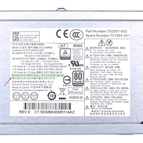 Fuente de alimentación de 240W Li-Sun de repuesto para HP - Imagen 8