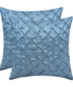 Fundas de Almohada Euro en Azul Pizarra The White Petals