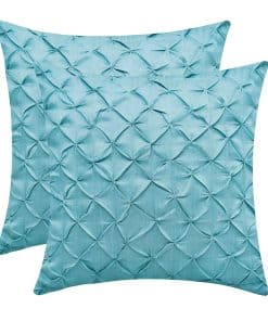 Funda de cojín decorativa Teal Euro de The White Petals -