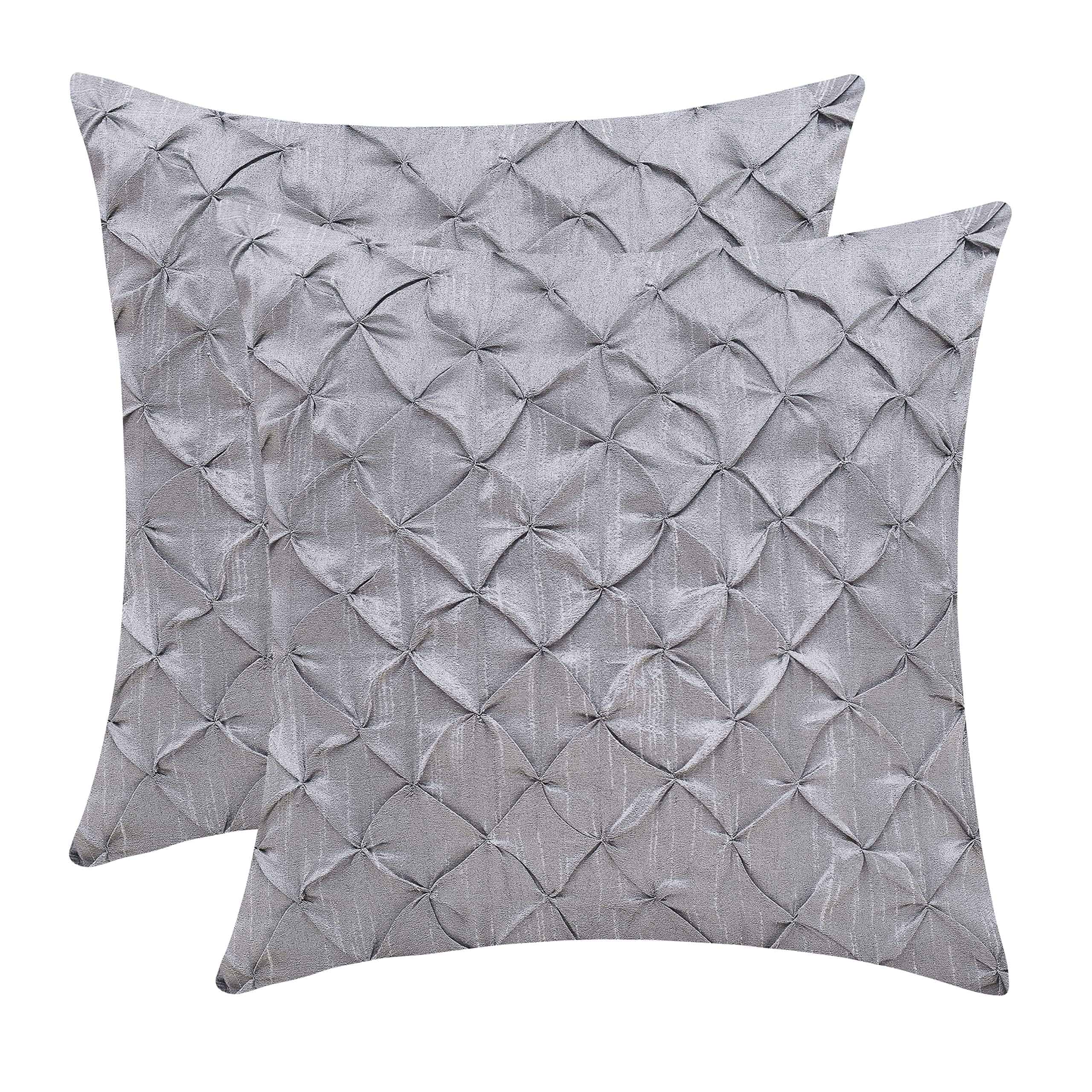 Fundas de Almohada Euro Gris Plateado de The White Petals