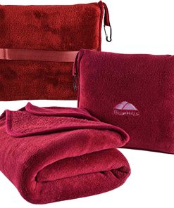 Manta y Almohada de Viaje AzulHills Premium Suave para