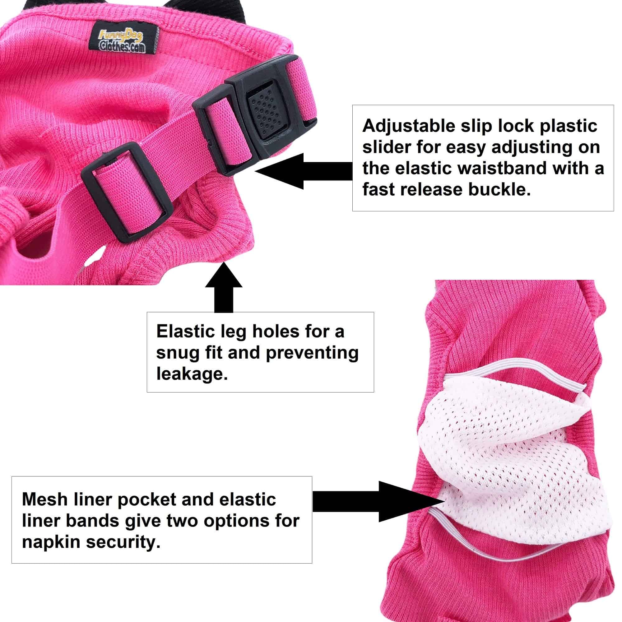 Paquete de 2 Pañales para Perros para Hembra Gata Cachorro - Imagen 5