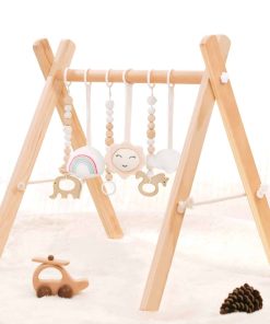 Gimnasio de Madera para Bebés HAN-MM con 6 Juguetes de