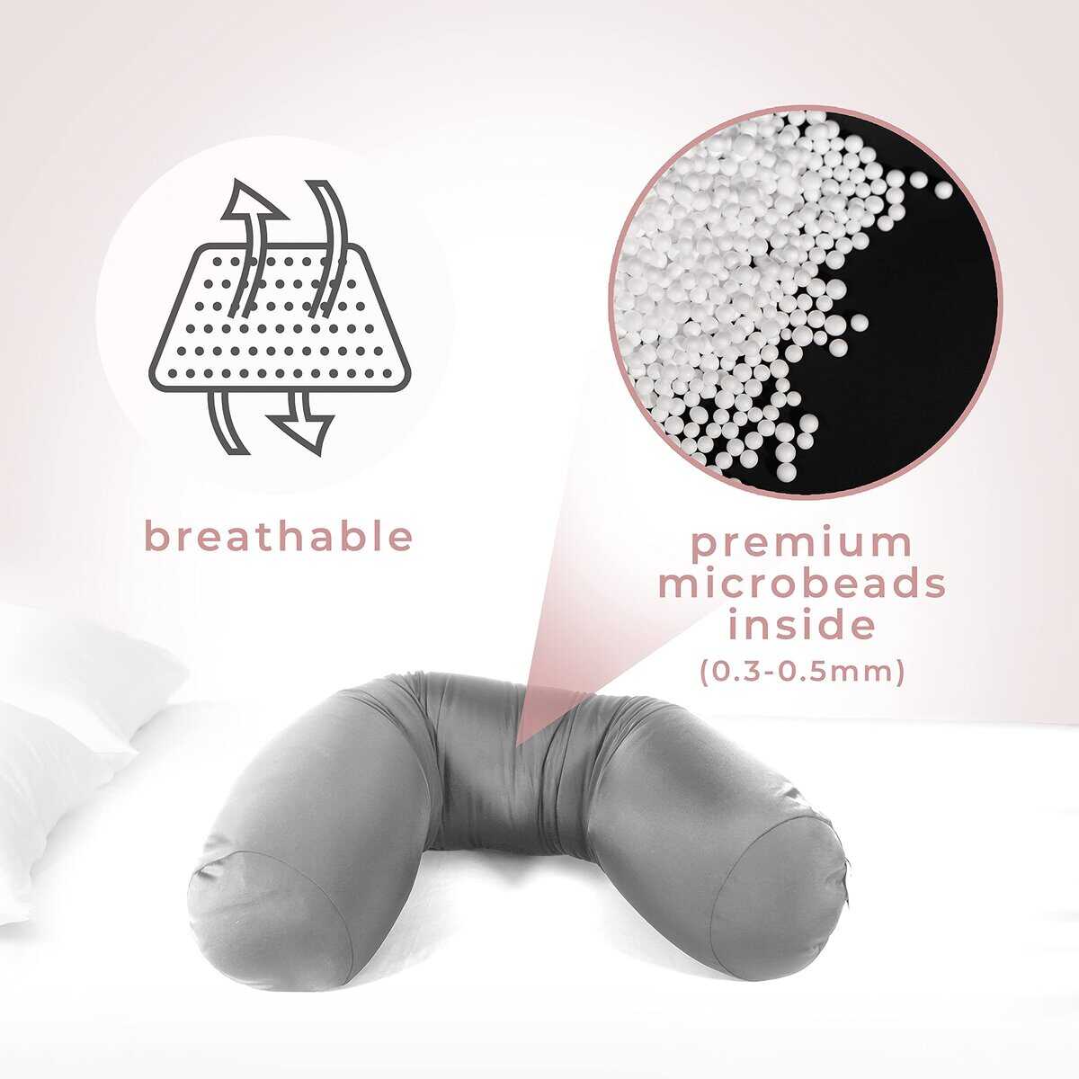 Almohada corporal de microperlas Squishy Deluxe con - Imagen 5