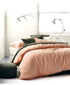 Eikei Washed Cotton Chambray Duvet Cover Set - Color