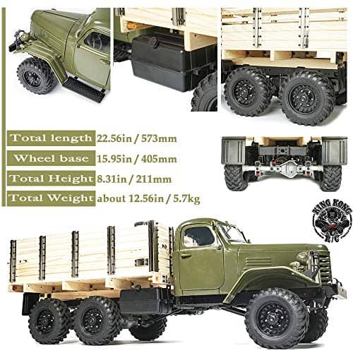 Kingkong RC Car 1/12 Scale CA30/ZISL-151 6x6 Camioneta - Imagen 5