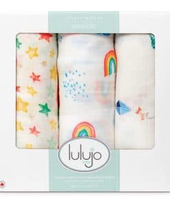 Set de 3 mantas de muselina deluxe para bebé lulujo, High