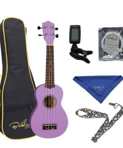 Kit de Iniciación Ukulele Soprano de Madera de 21 Pulgadas