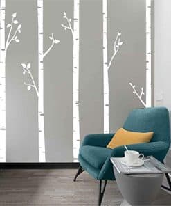 244cm de alto Árboles de Abedul Blancos Únicos con Ramas