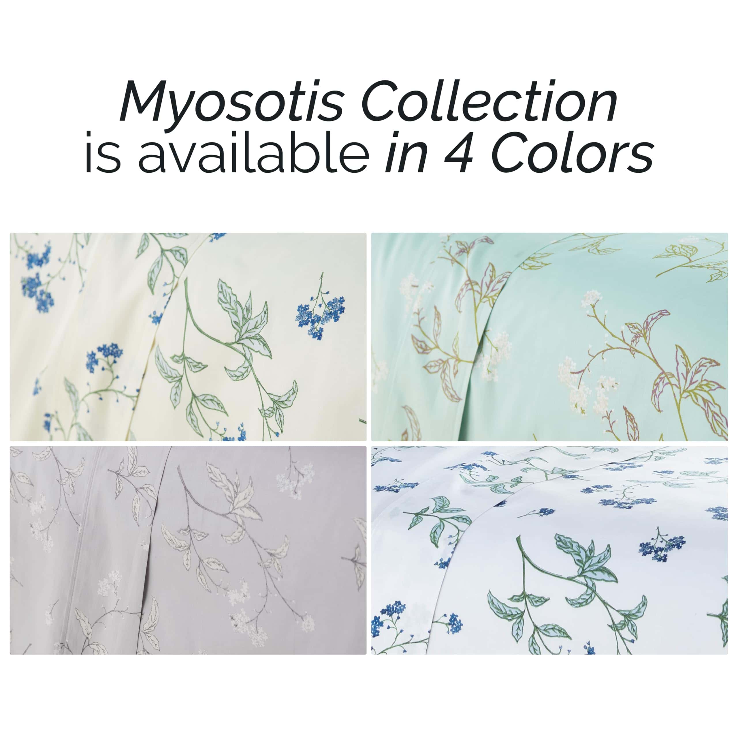 Set de sábanas con estampado de Myosotis Scorpiodes - 4 - Imagen 7