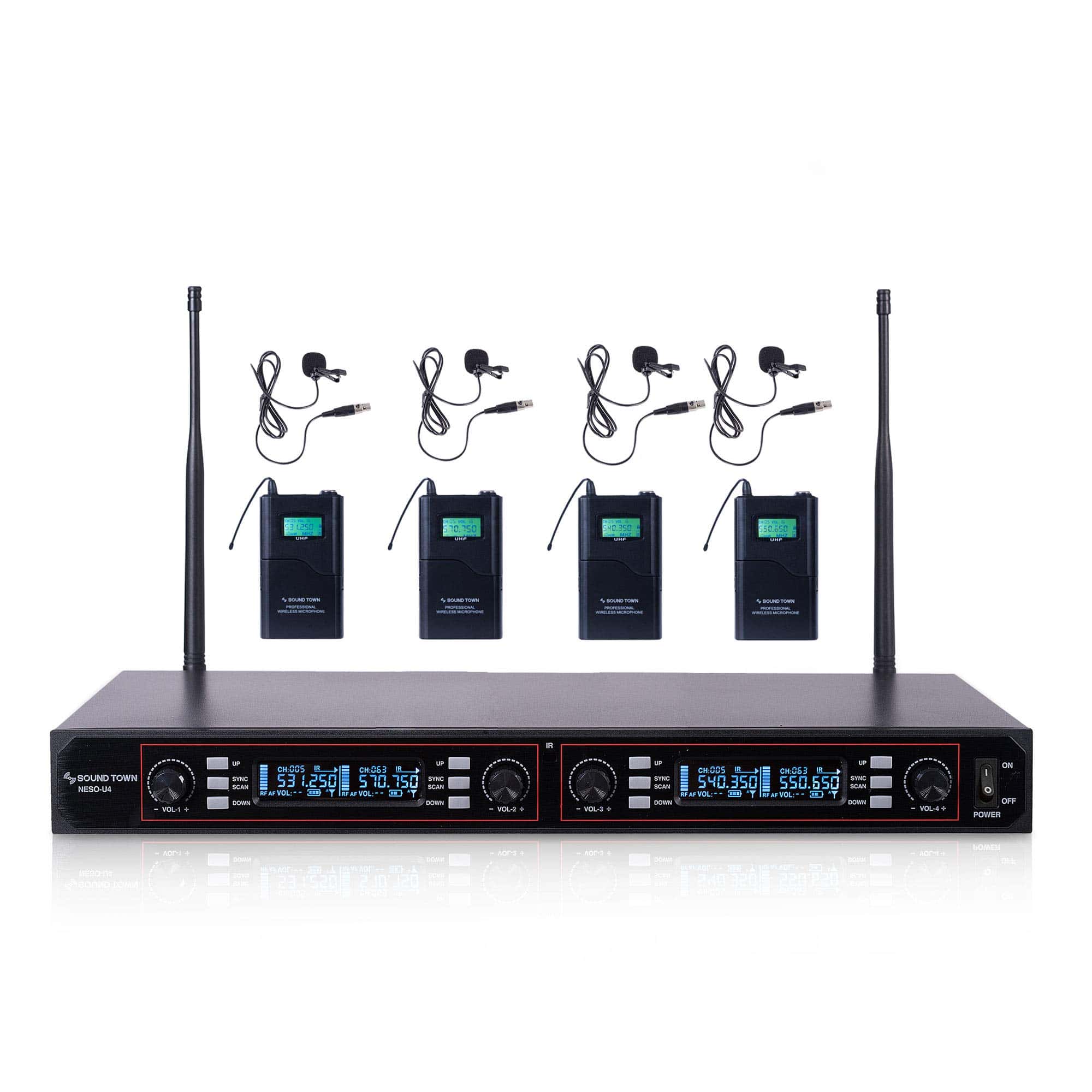 Sistema de Micrófono Inalámbrico Profesional Ajustable de