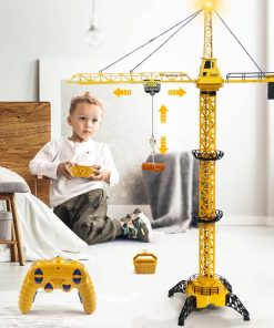 Grúa Torre Control Remoto Mini Tudou de 128 cm, 6 Canales