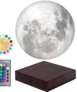 Lámpara Luna 3D Impresa - Levitación Magnética - 16 Colores