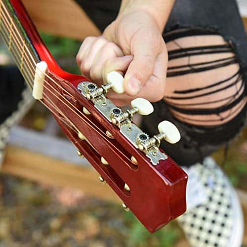 Guitarra de Madera de 38" con Estuche y Accesorios para - Imagen 6