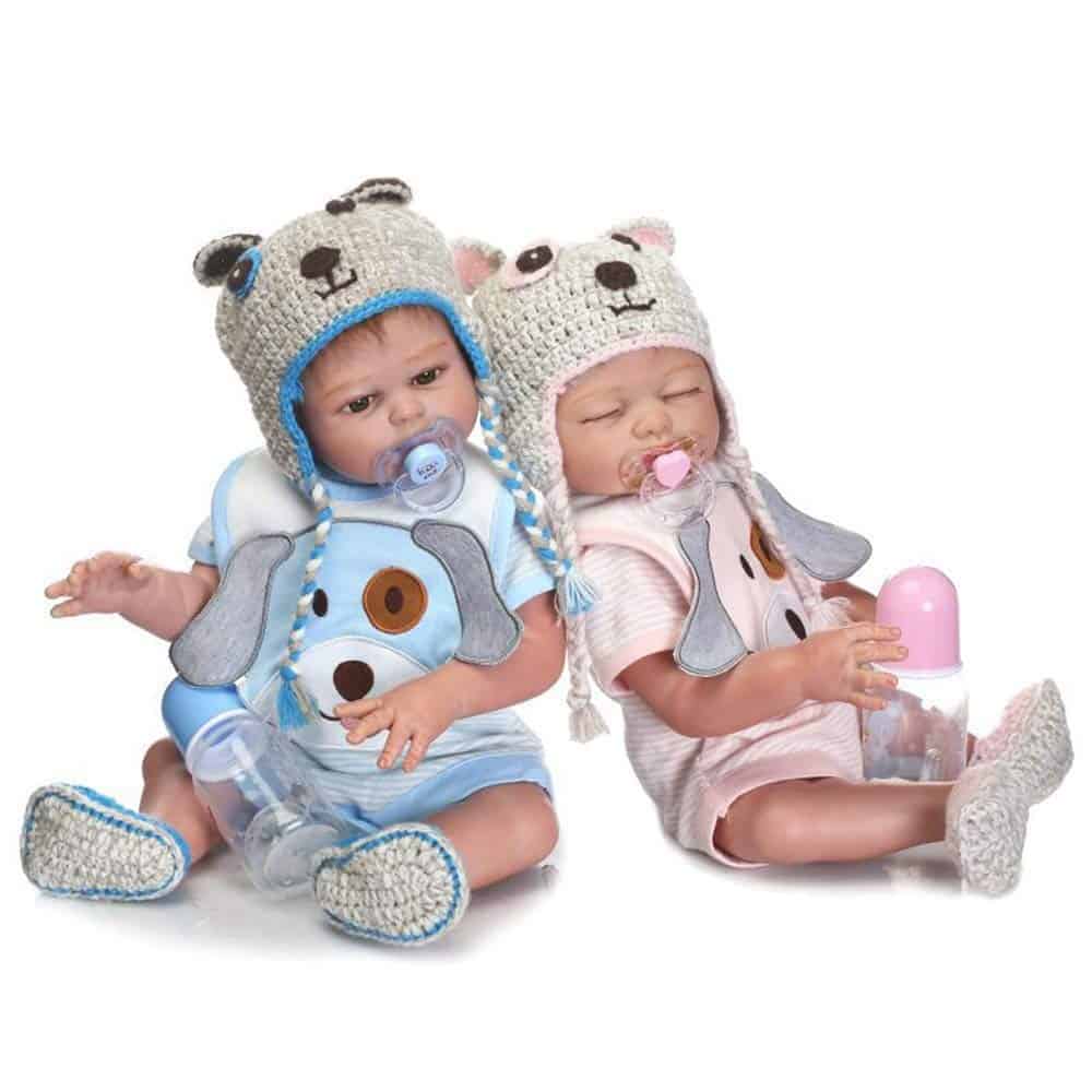 Muñecas Reborn Minidiva, 2 Piezas Niño y Niña Gemelos