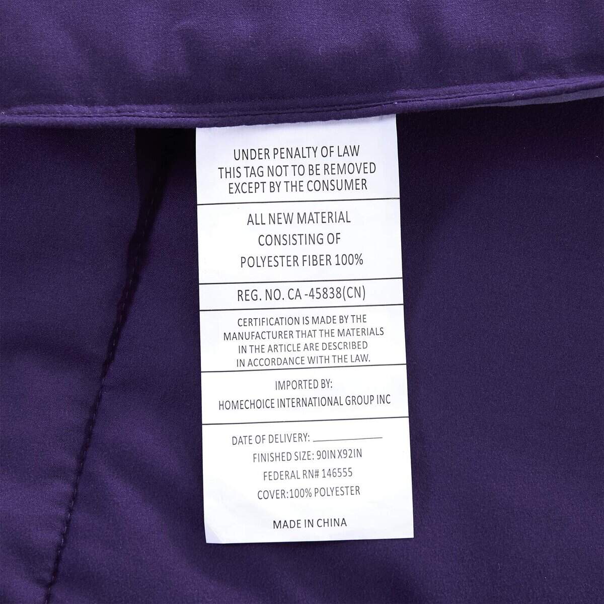 Juego de Edredón Alternativo de Plumón HIG -Morado - Imagen 8