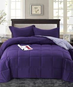 Juego de Edredón Alternativo de Plumas HIG -Morado