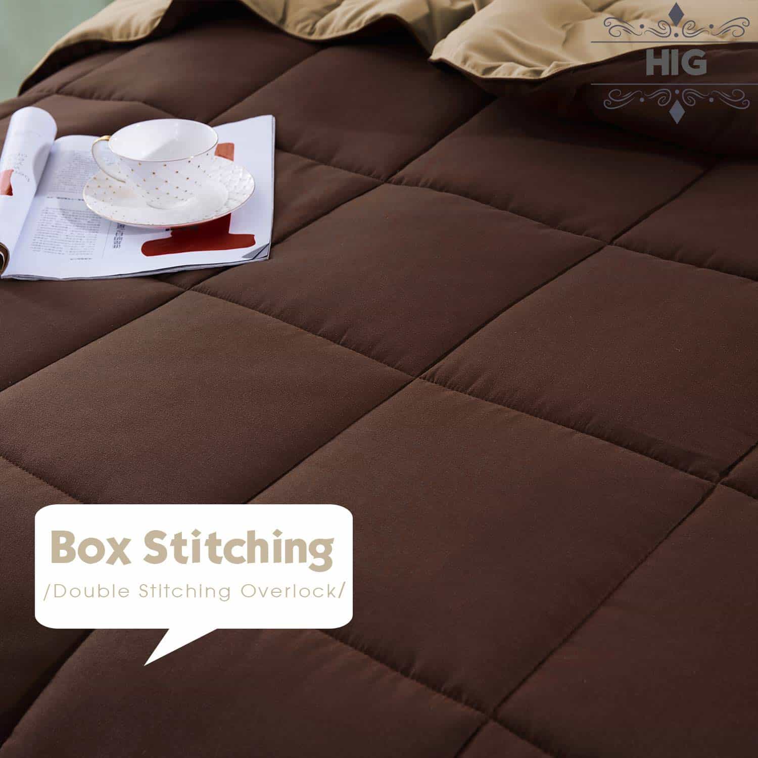 Juego de edredón alternativo de 3 piezas -Chocolate - Imagen 4