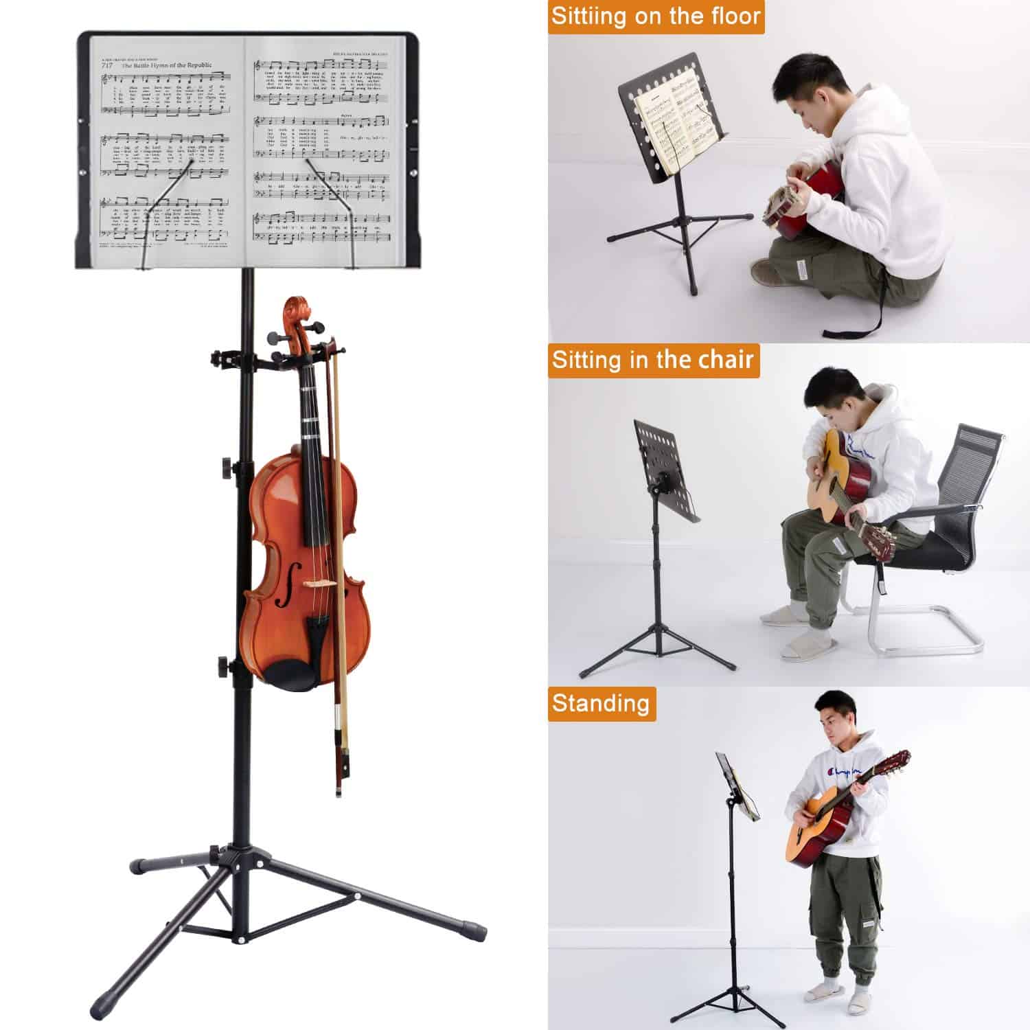 Soporte para Partitura Klvied con Colgador de Violín, - Imagen 3