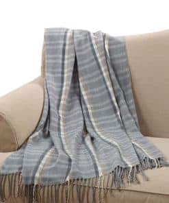 Fennco Styles Sevan Collection Plaid Tasseled 50 x 60 Inch