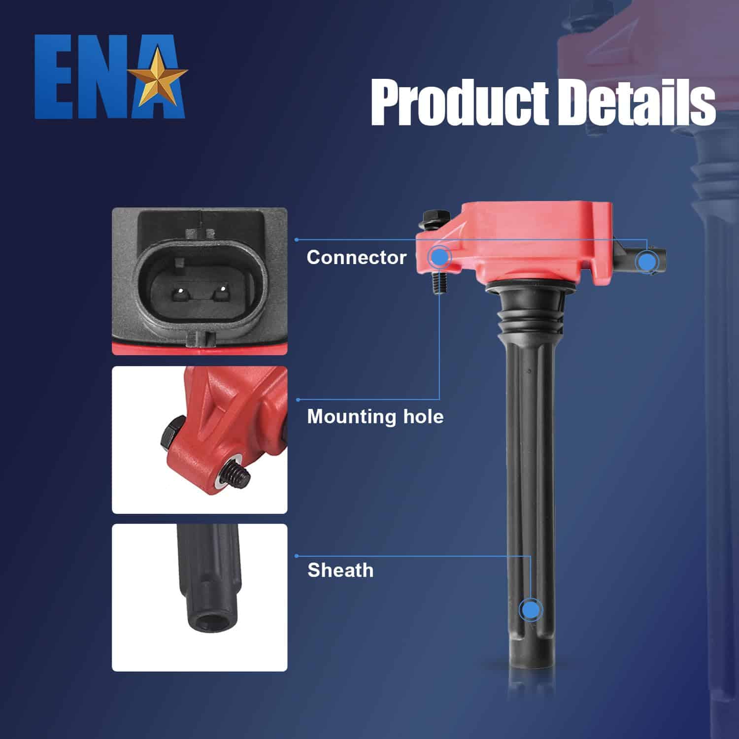 Set de 6 Bobinas de Encendido Rojas 3.6L V6 2011-2020 - Imagen 4