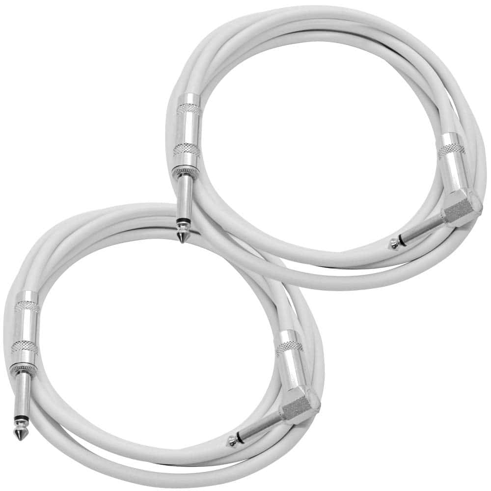 Paquete de 2 Cables de Guitarra Seismic Audio SAGC10R-White