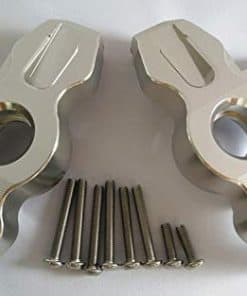 2PCS CNC Aluminum Axle Carriers Front -Plateado