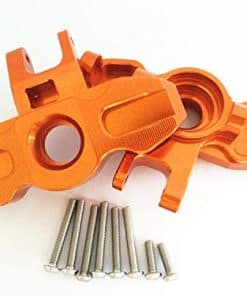2PCS CNC Aluminum Axle Carriers Front -Naranja