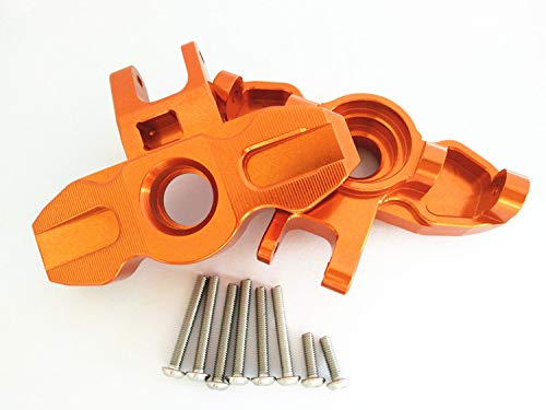 2PCS CNC Aluminum Axle Carriers Front -Naranja