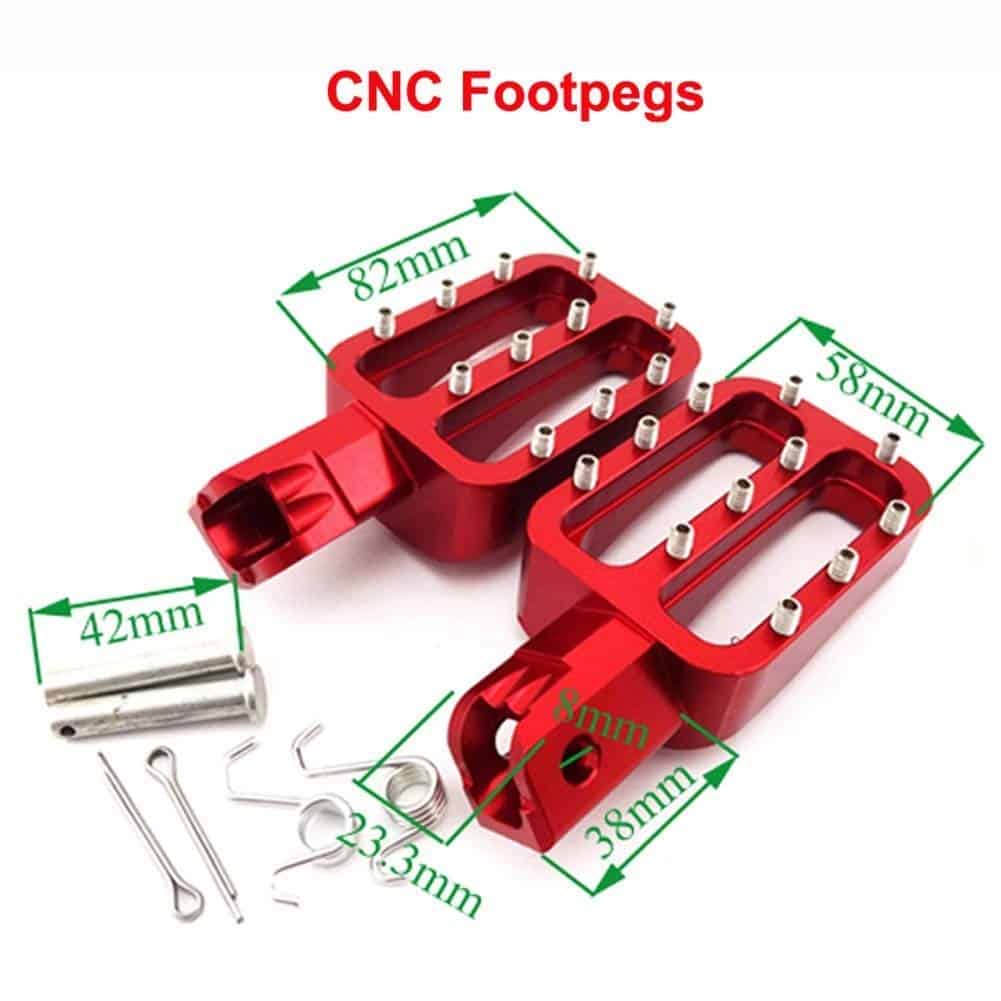 Nuevos Reposapiés de Aluminio Rojo CNC para Motocicleta - Imagen 4