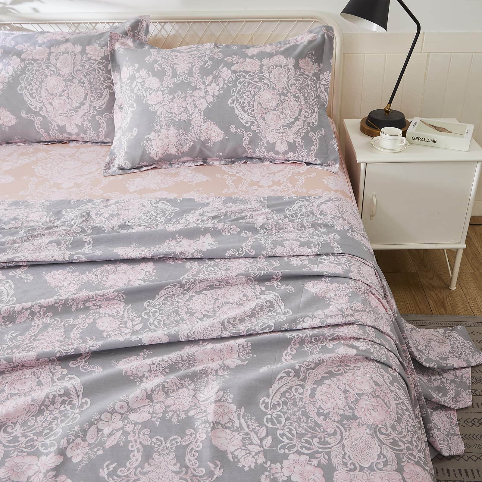 Juego de Sábanas Completo de Algodón Brandream en Tamaño