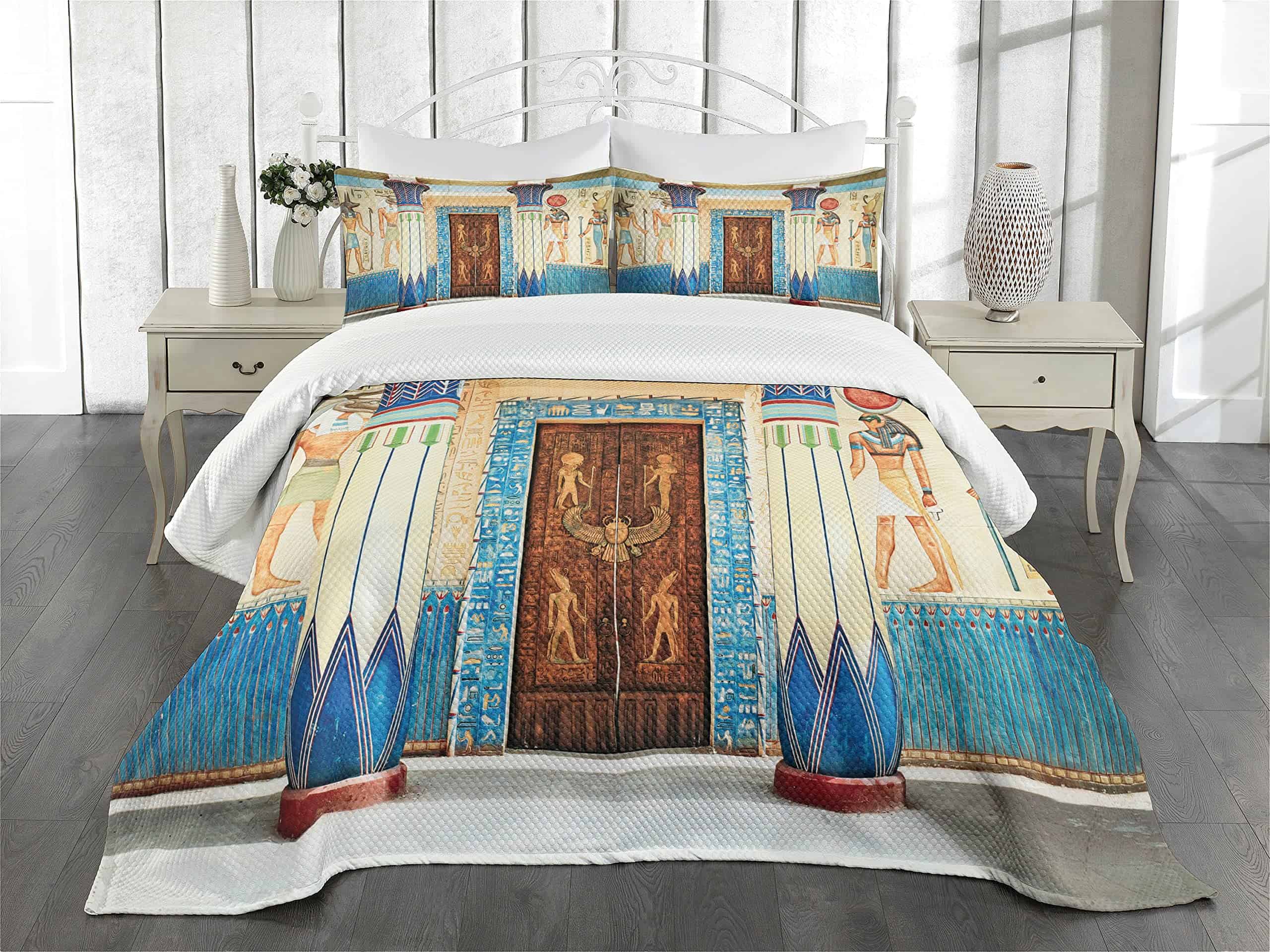 Colcha Decorativa con Estampado Egipcio de Lunarable, - Imagen 3