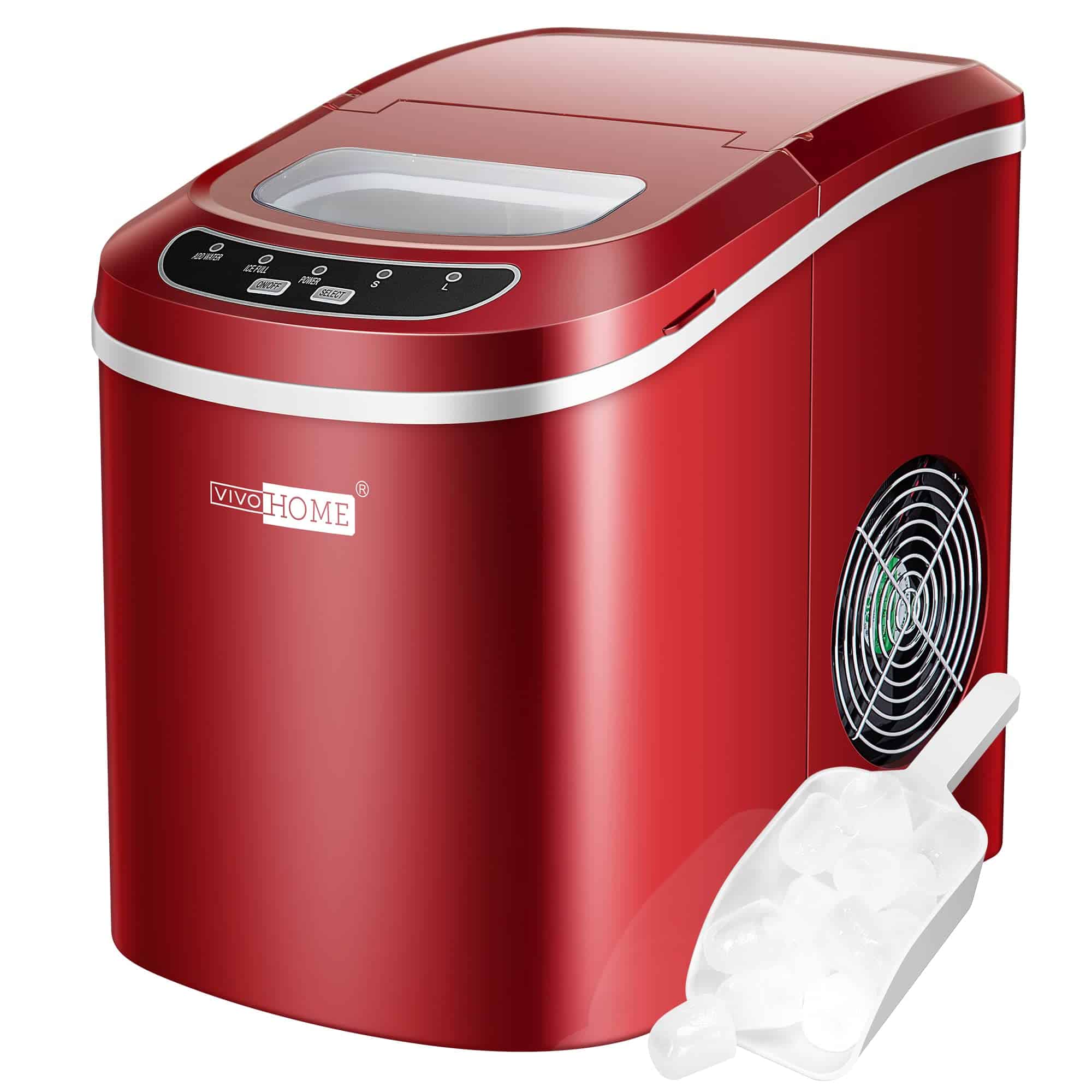 Máquina de Hacer Hielo VIVOHOME en la Encimera 26lbs/Día 9