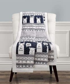 Manta Reversible Llama Stripe Fuzzy de Lush Decor - 60� x