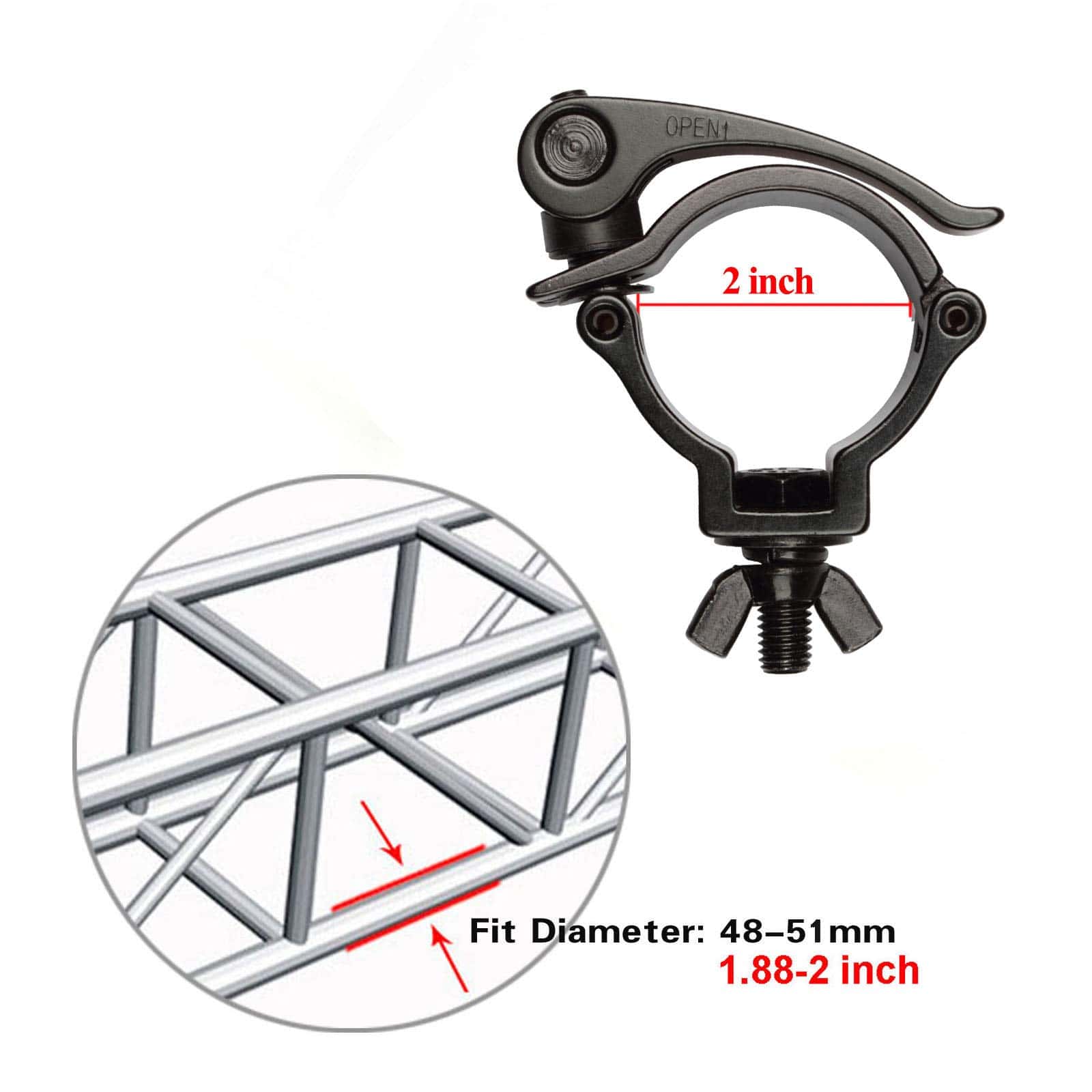 Paquete de 5 Abrazaderas para Iluminación de Escenario DJ - Imagen 4