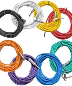 Seismic Audio - Paquete de 8 Cables para Guitarra de 20