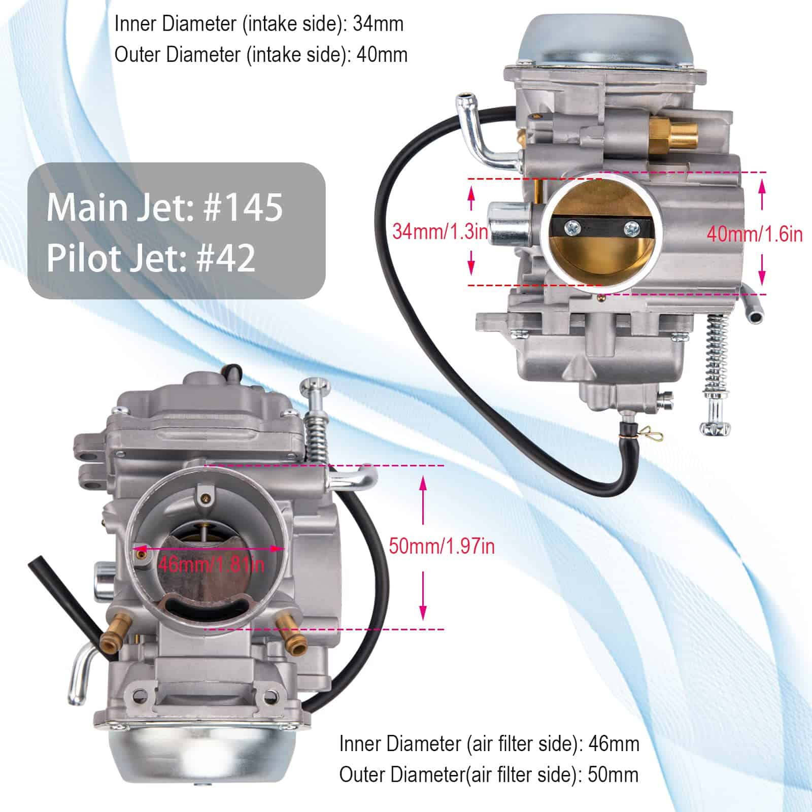 Carburador para Polaris Magnum 425 (1998 1997 1996 1995) - Imagen 3
