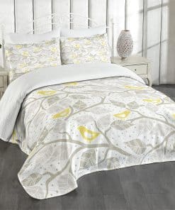 Colcha Lunarable Gris, Patrón Repetitivo de Puntos