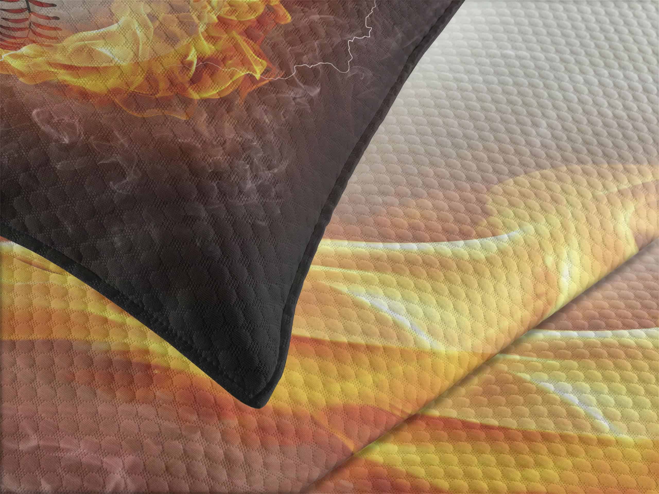 Colcha Lunarable Deportiva, Bola de Béisbol y Agua - Imagen 4