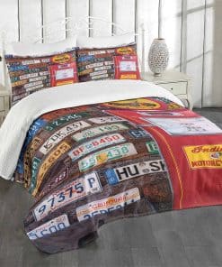 Colcha Lunarable Americana, Varios Placas de Matrícula