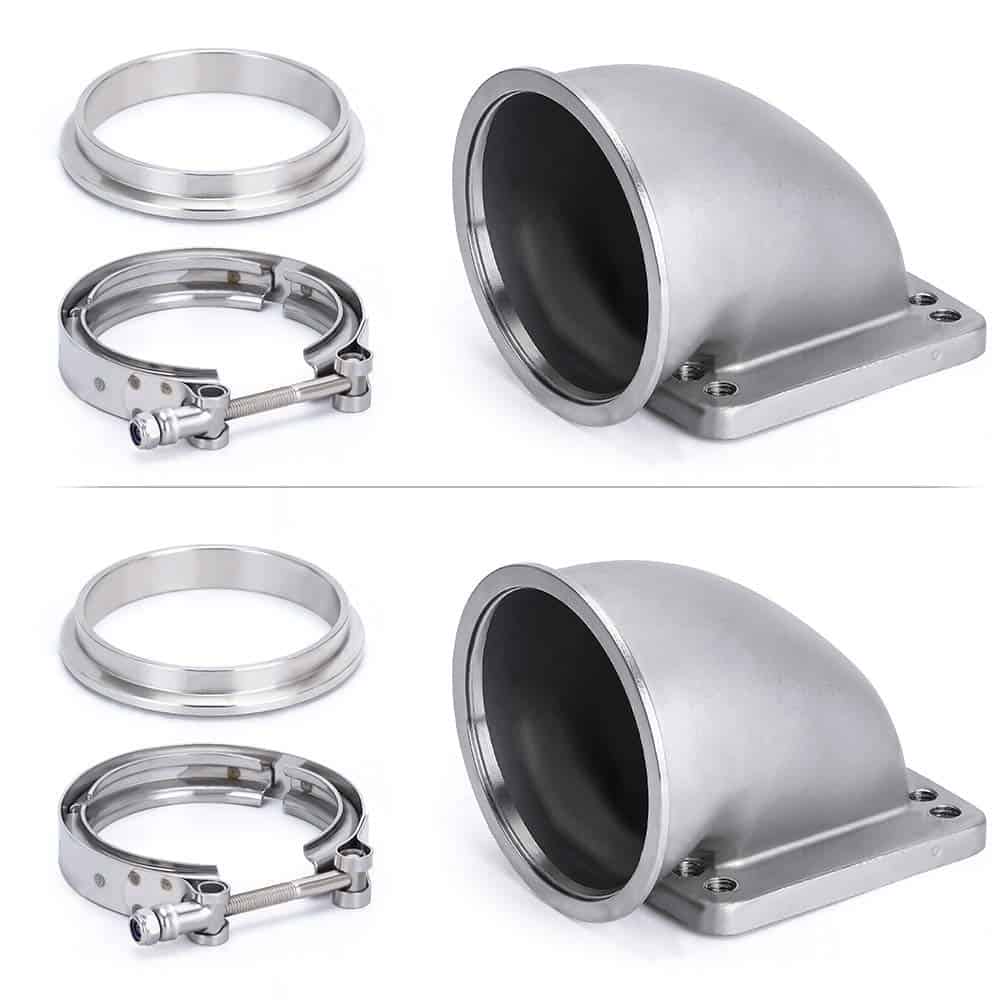 PQYRACING 1 Par de Codo de Turbo Fundido de 90 Grados de