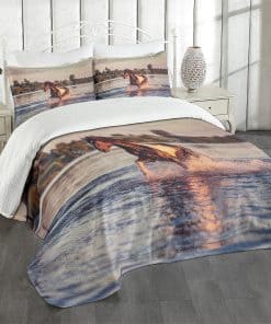 Colcha Decorativa 3 Piezas con 2 Fundas de Almohada, Tamaño