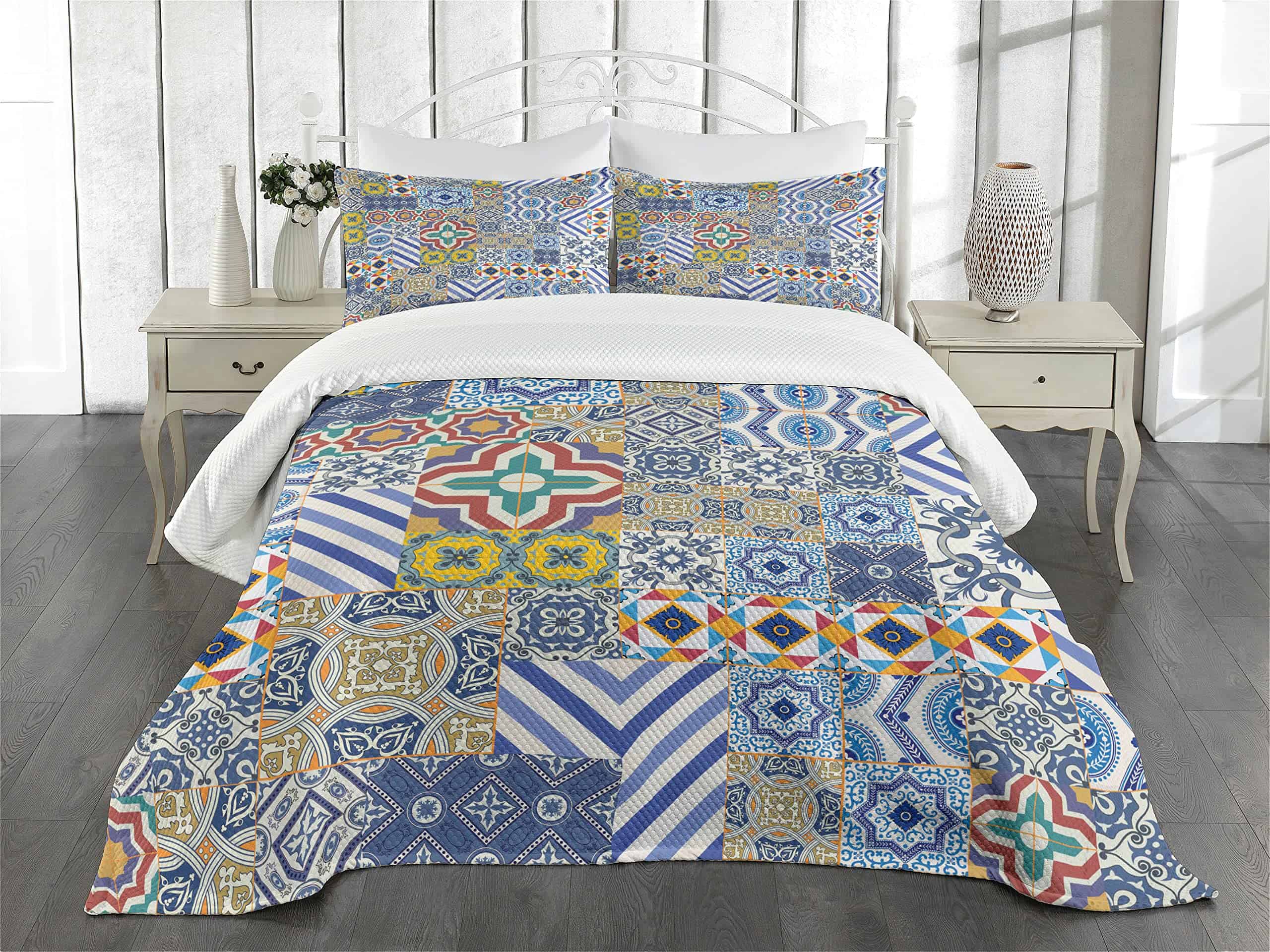 Colcha Lunarable Marroquí, Estilo de Mosaico Clásico - Imagen 3