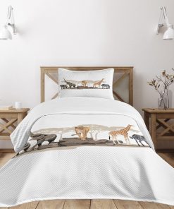 Colcha Lunarable Savannah, Ilustración de Dibujos Animados