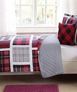 Conjunto de Edredón de Colcha de Cuadros de Diseño de