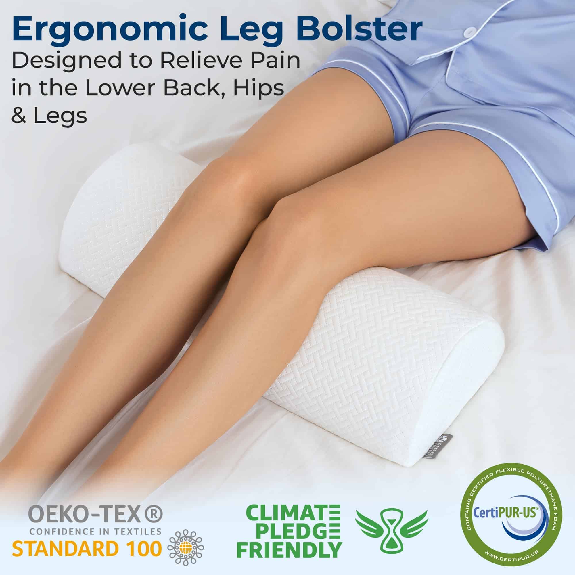 Almohada de rodilla 5 STARS UNITED para dormir -Blanco - Imagen 3