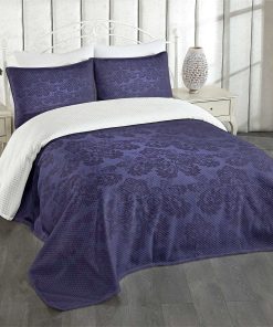 Colcha Lunarable Damask, Diseño Antiguo Floral Real en